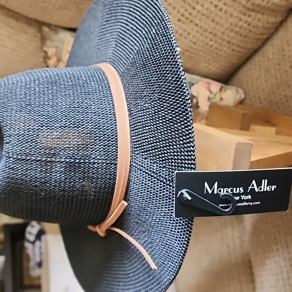 Stylish Black Fedora Hat with Tan Band NWT